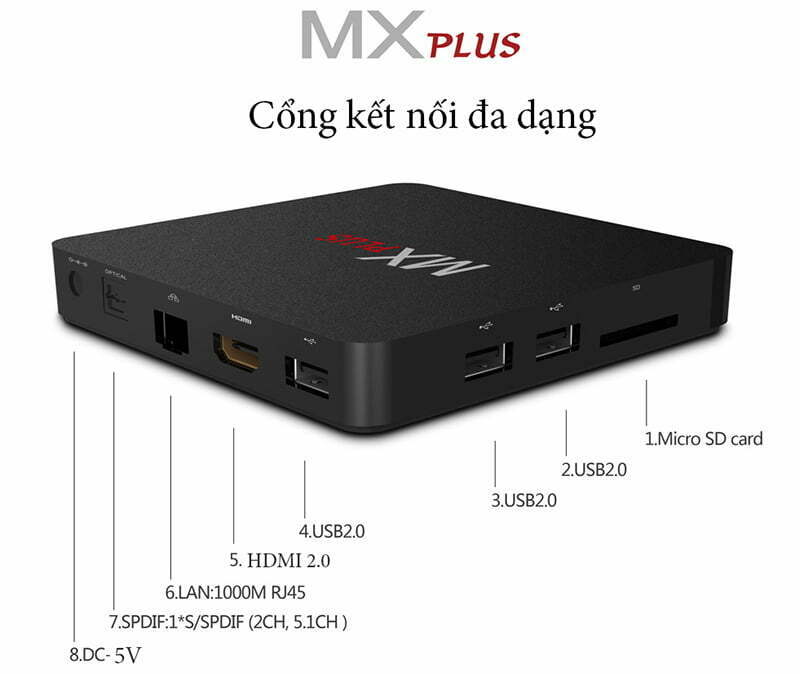 Android TV Box MX Plus AMLogic S905 giá rẻ nền tảng chip 64 bit