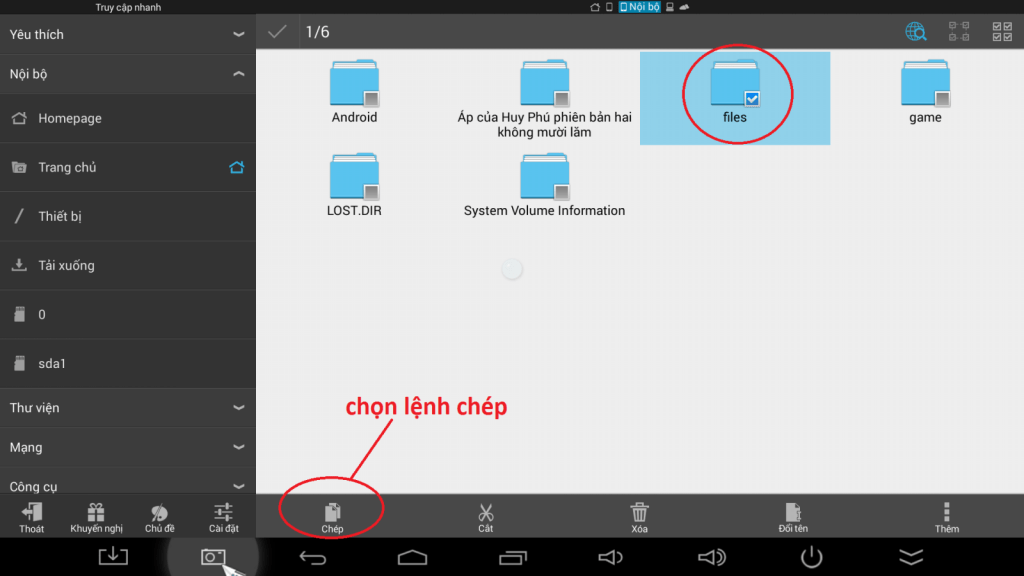 Cách copy file vào Android tv box giá rẻ