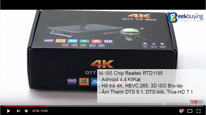 M-195 Realtek RTD1195 4K - Tech360.vn