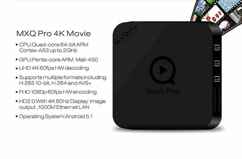 android tv box mxq pro 4k amlogic s905