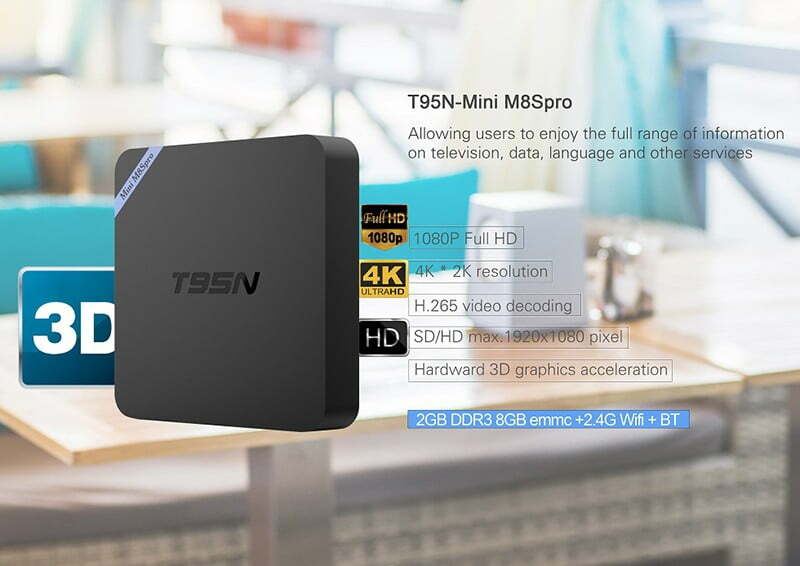 android tv box sunvell t95n mini m8s pro