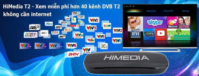 Android TV Box Himedia T2 tích hợp đầu thu kỹ thuật số DVB T2