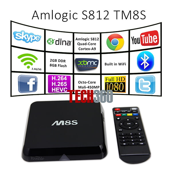 Android TV Box MBOX M8S AMlogic S812
